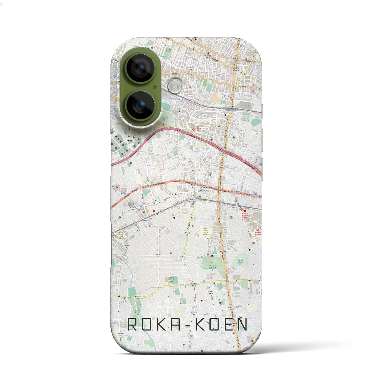 【芦花公園(東京都)】地図柄iPhoneケース(バックカバータイプ)