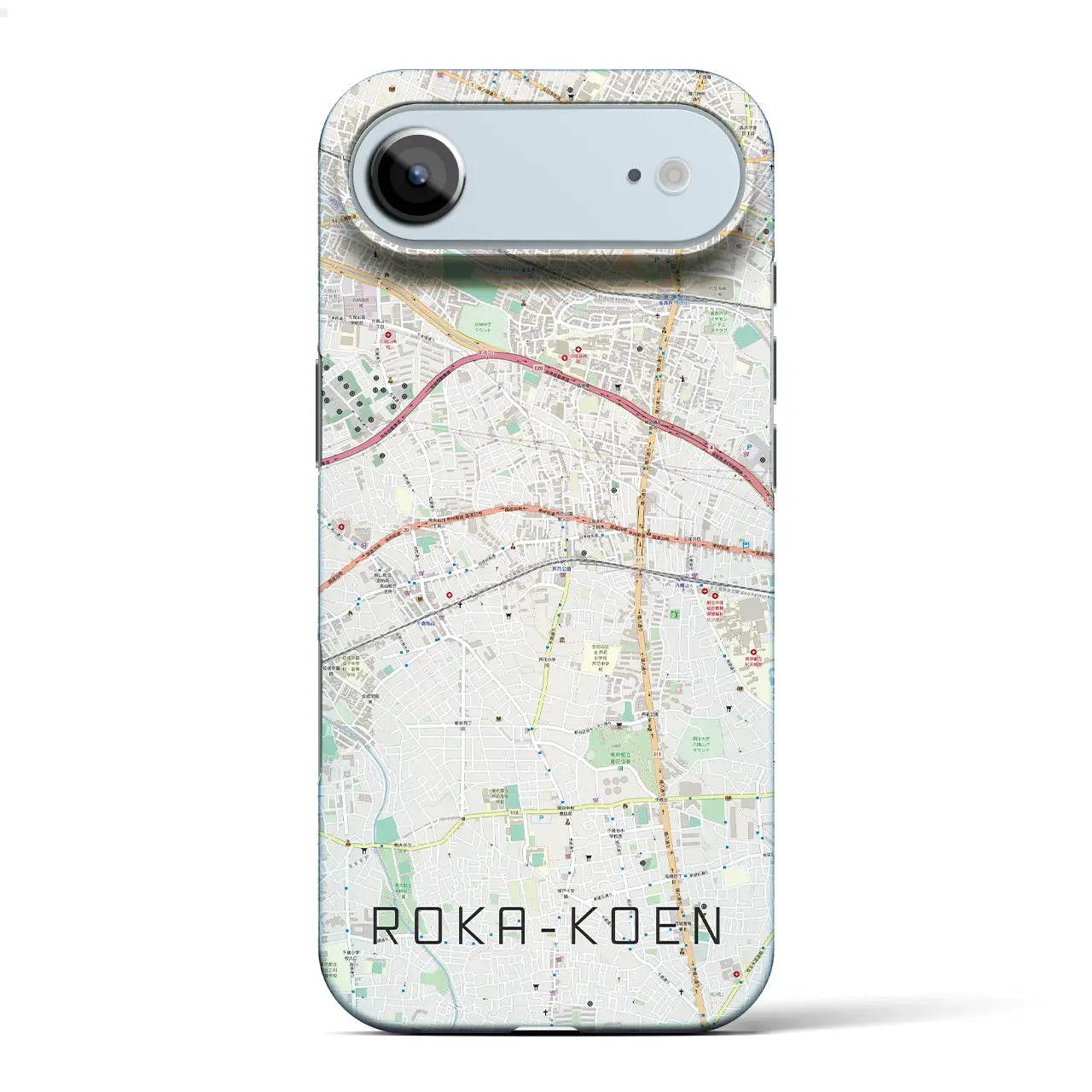 【芦花公園(東京都)】地図柄iPhoneケース(バックカバータイプ)ブラック・iPhone 17 Pro Max 用