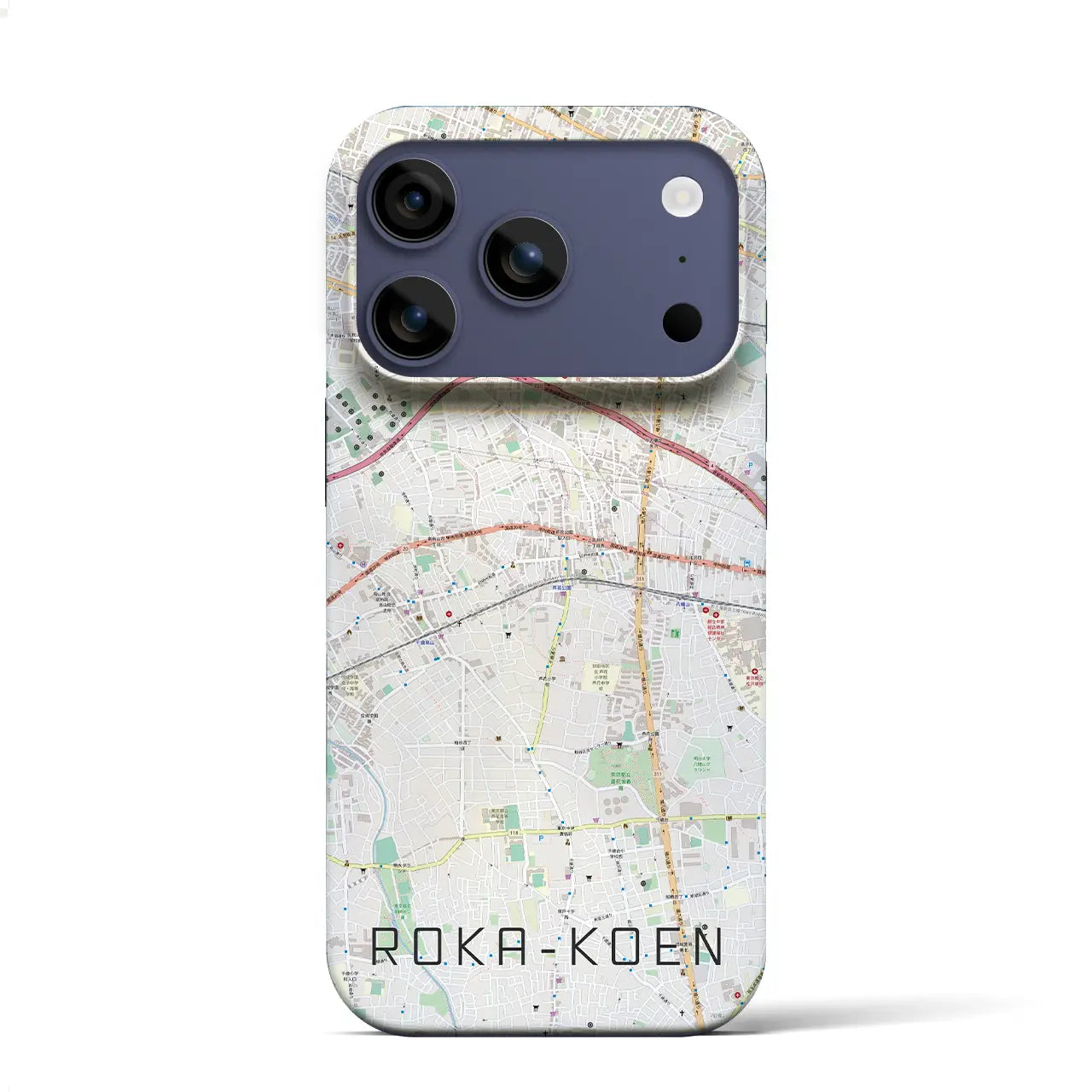【芦花公園(東京都)】地図柄iPhoneケース(バックカバータイプ)ナチュラル・iPhone 17 Pro Max 用