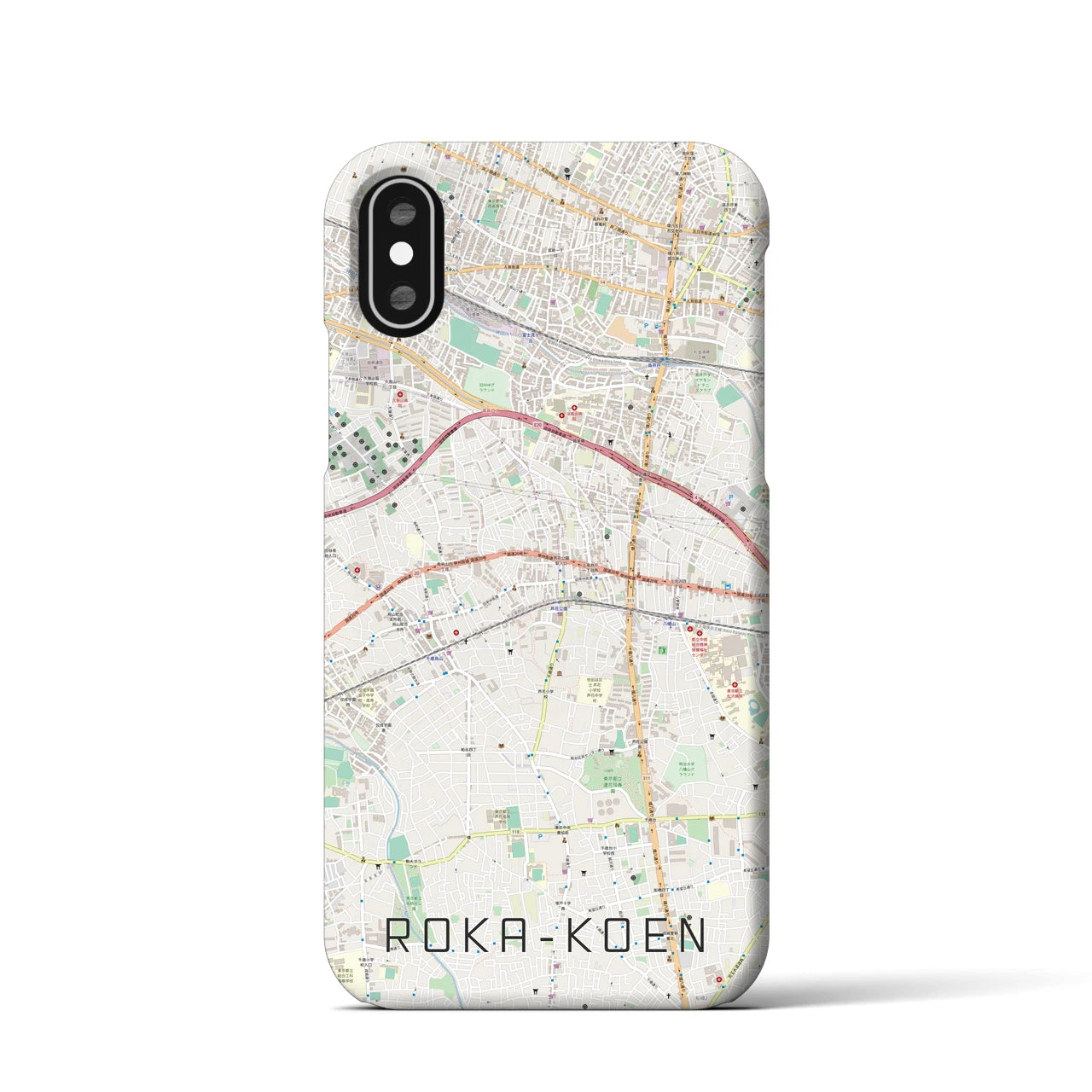 【芦花公園(東京都)】地図柄iPhoneケース(バックカバータイプ)
