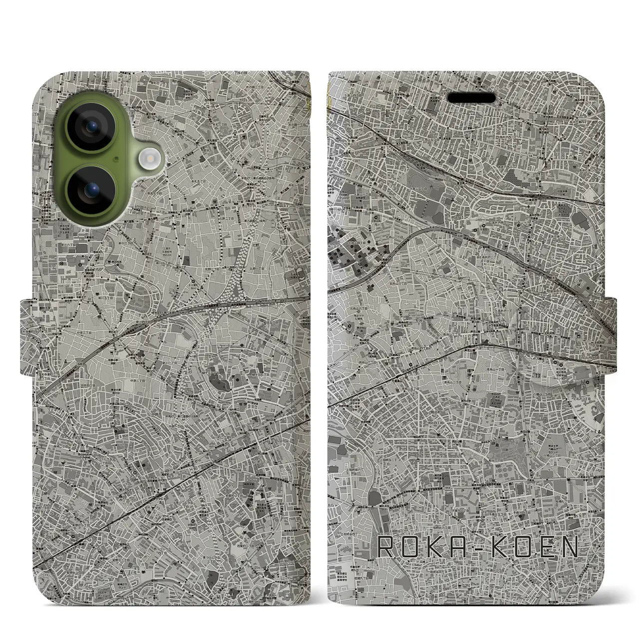 【芦花公園(東京都)】地図柄iPhoneケース(手帳タイプ)