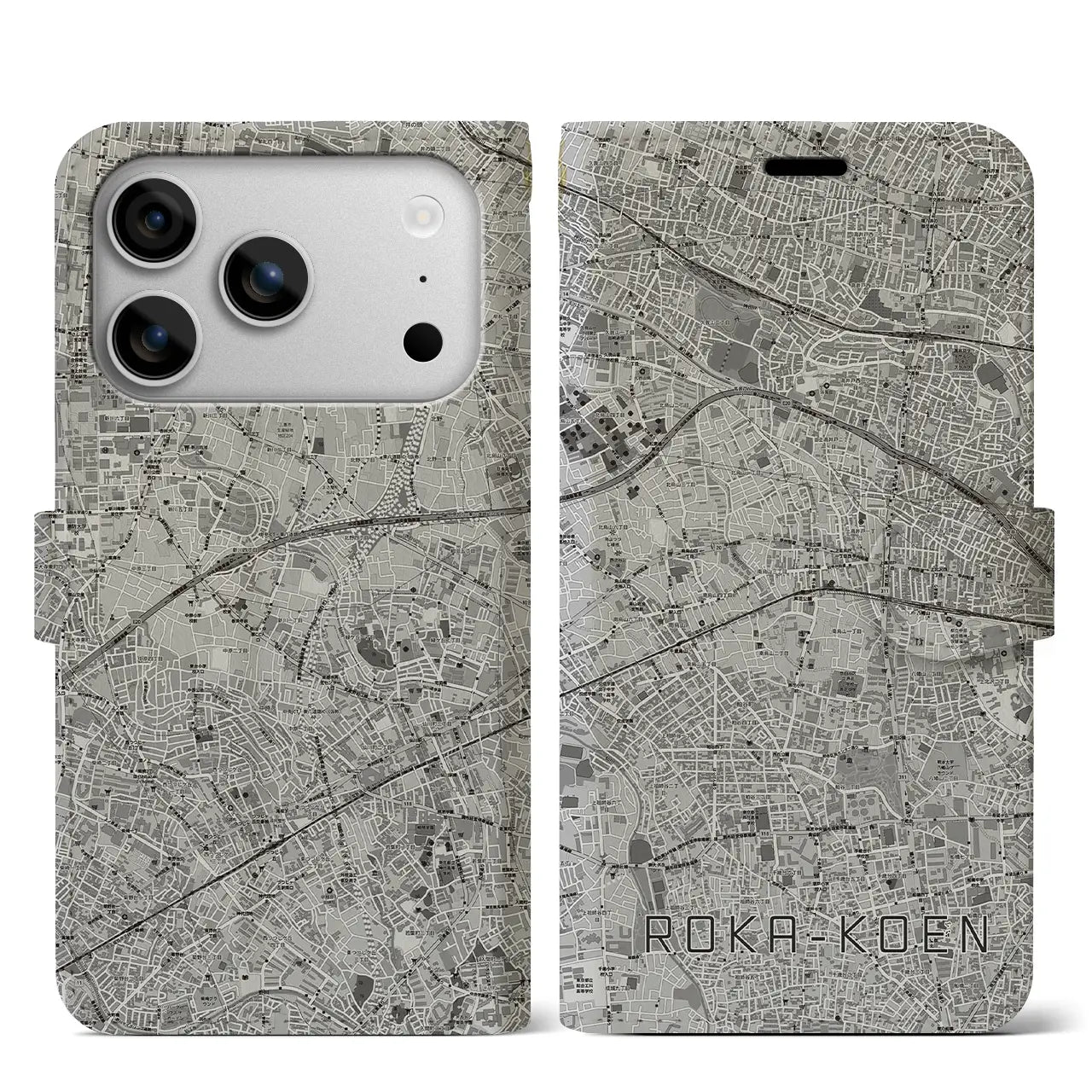 【芦花公園(東京都)】地図柄iPhoneケース(手帳タイプ)