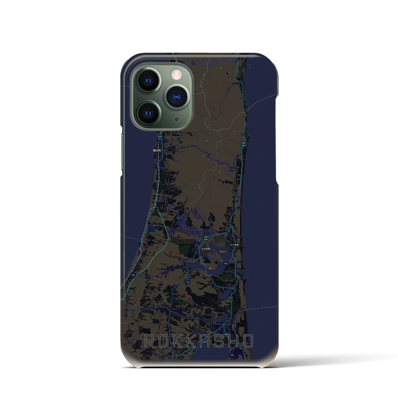 【六ヶ所(青森県)】地図柄iPhoneケース(バックカバータイプ)