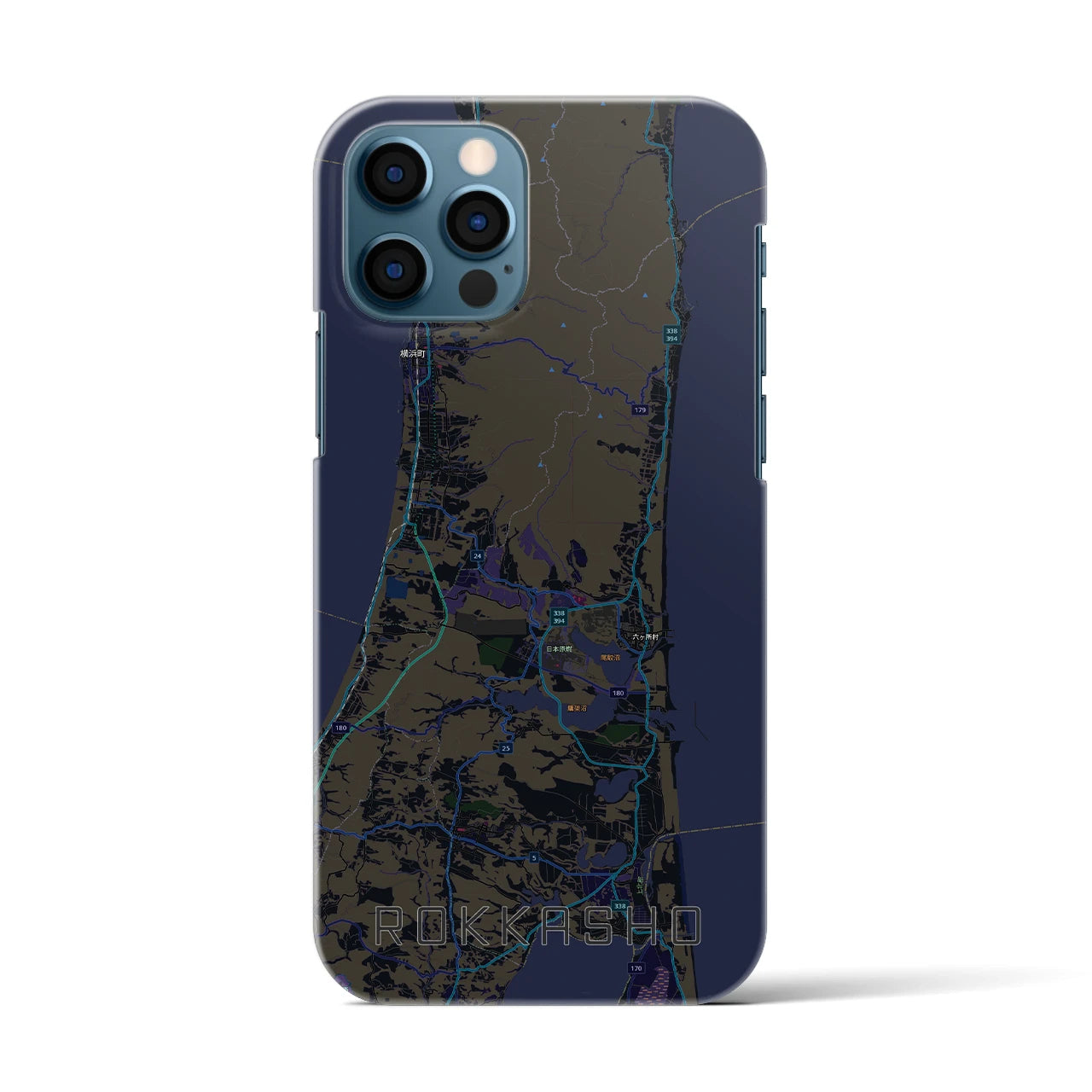 【六ヶ所(青森県)】地図柄iPhoneケース(バックカバータイプ)