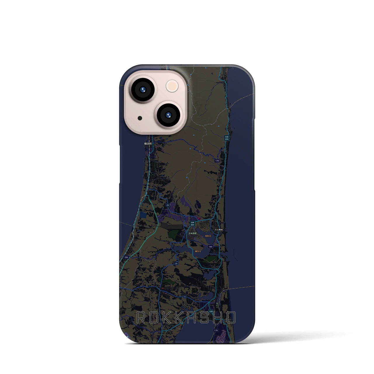 【六ヶ所(青森県)】地図柄iPhoneケース(バックカバータイプ)