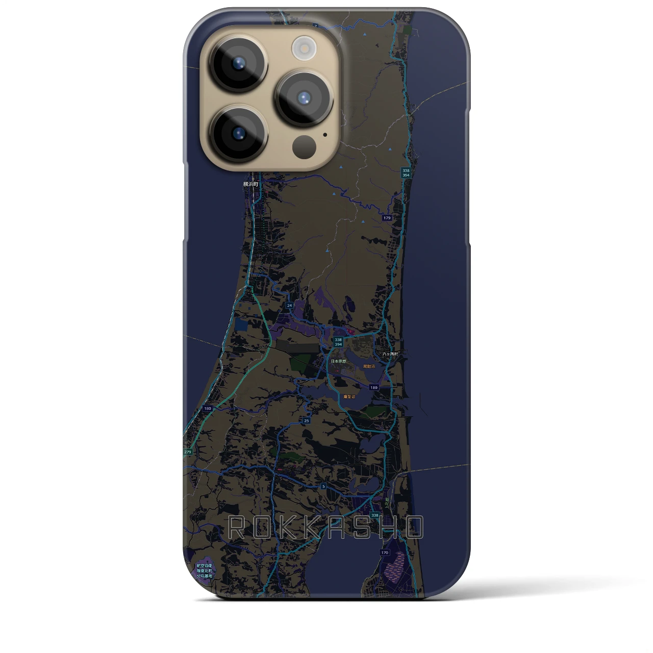 【六ヶ所(青森県)】地図柄iPhoneケース(バックカバータイプ)