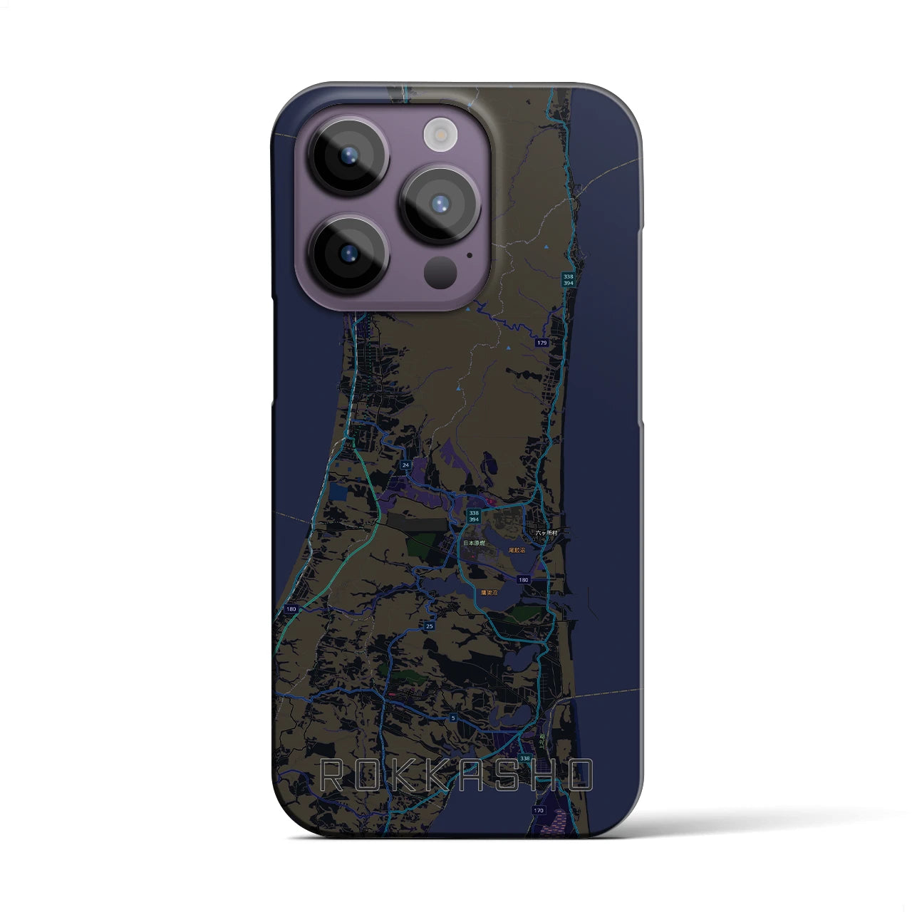 【六ヶ所(青森県)】地図柄iPhoneケース(バックカバータイプ)