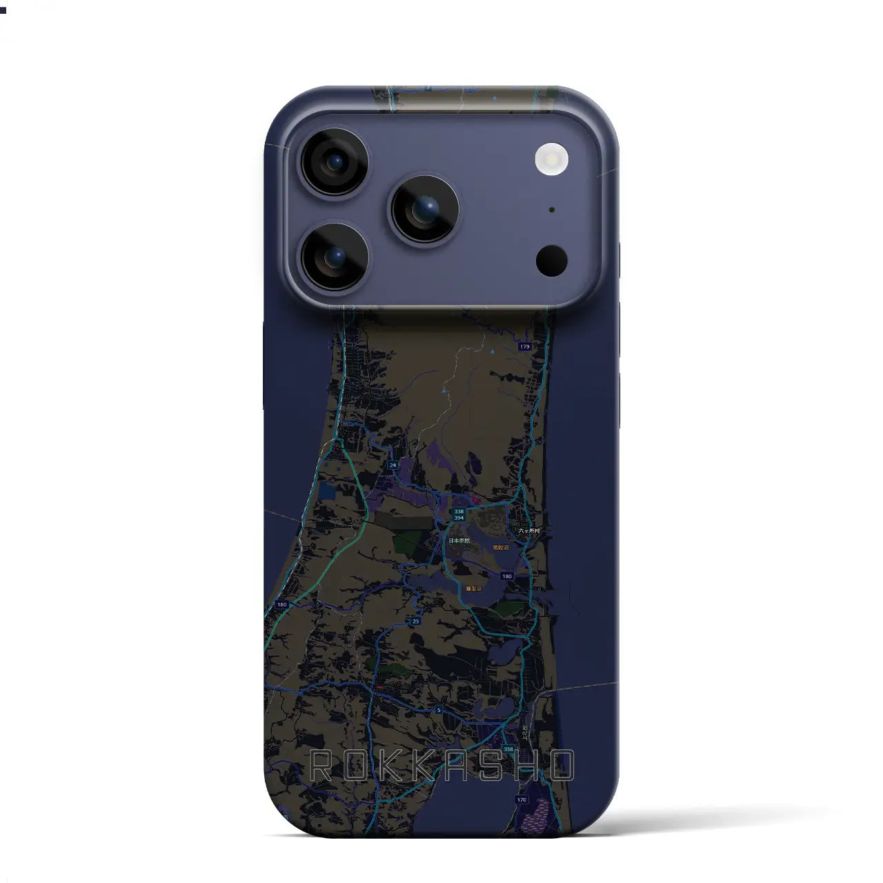 【六ヶ所(青森県)】地図柄iPhoneケース(バックカバータイプ)