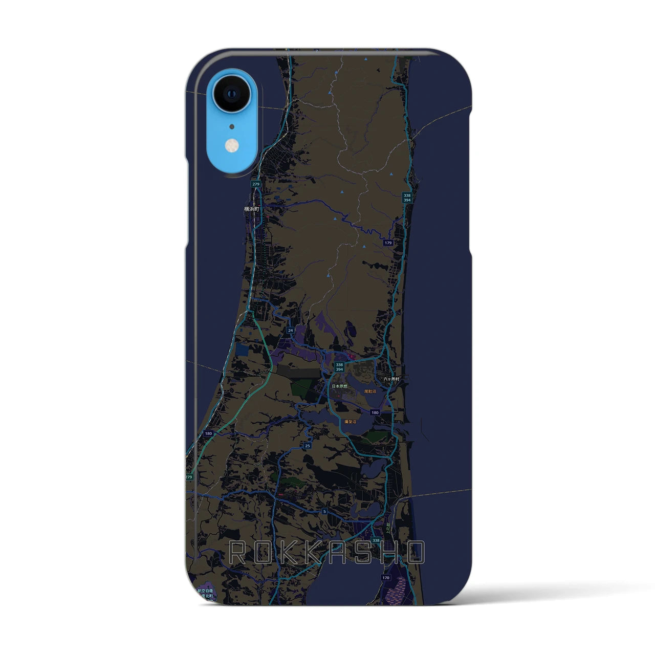 【六ヶ所(青森県)】地図柄iPhoneケース(バックカバータイプ)