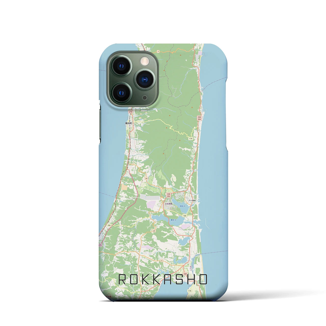 【六ヶ所(青森県)】地図柄iPhoneケース(バックカバータイプ)