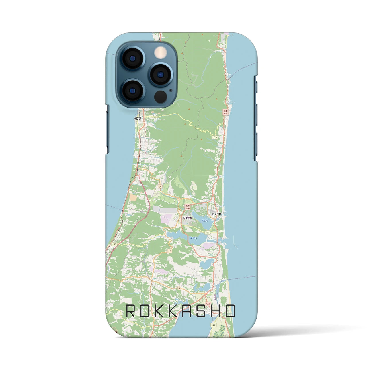 【六ヶ所(青森県)】地図柄iPhoneケース(バックカバータイプ)