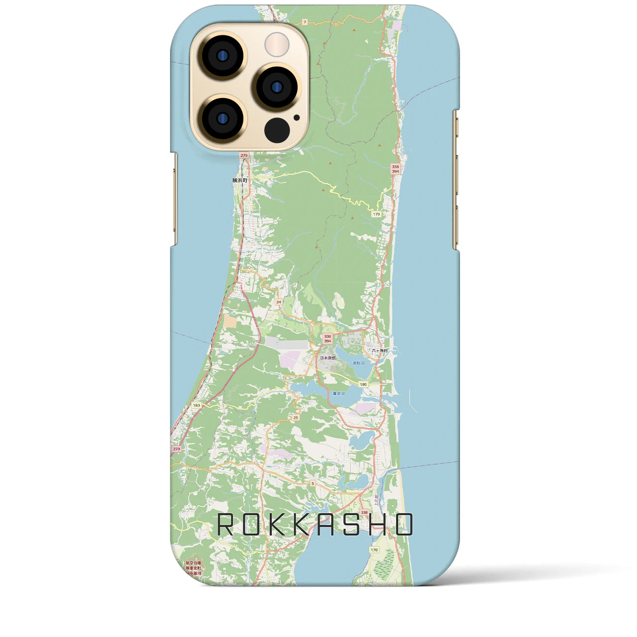 【六ヶ所(青森県)】地図柄iPhoneケース(バックカバータイプ)