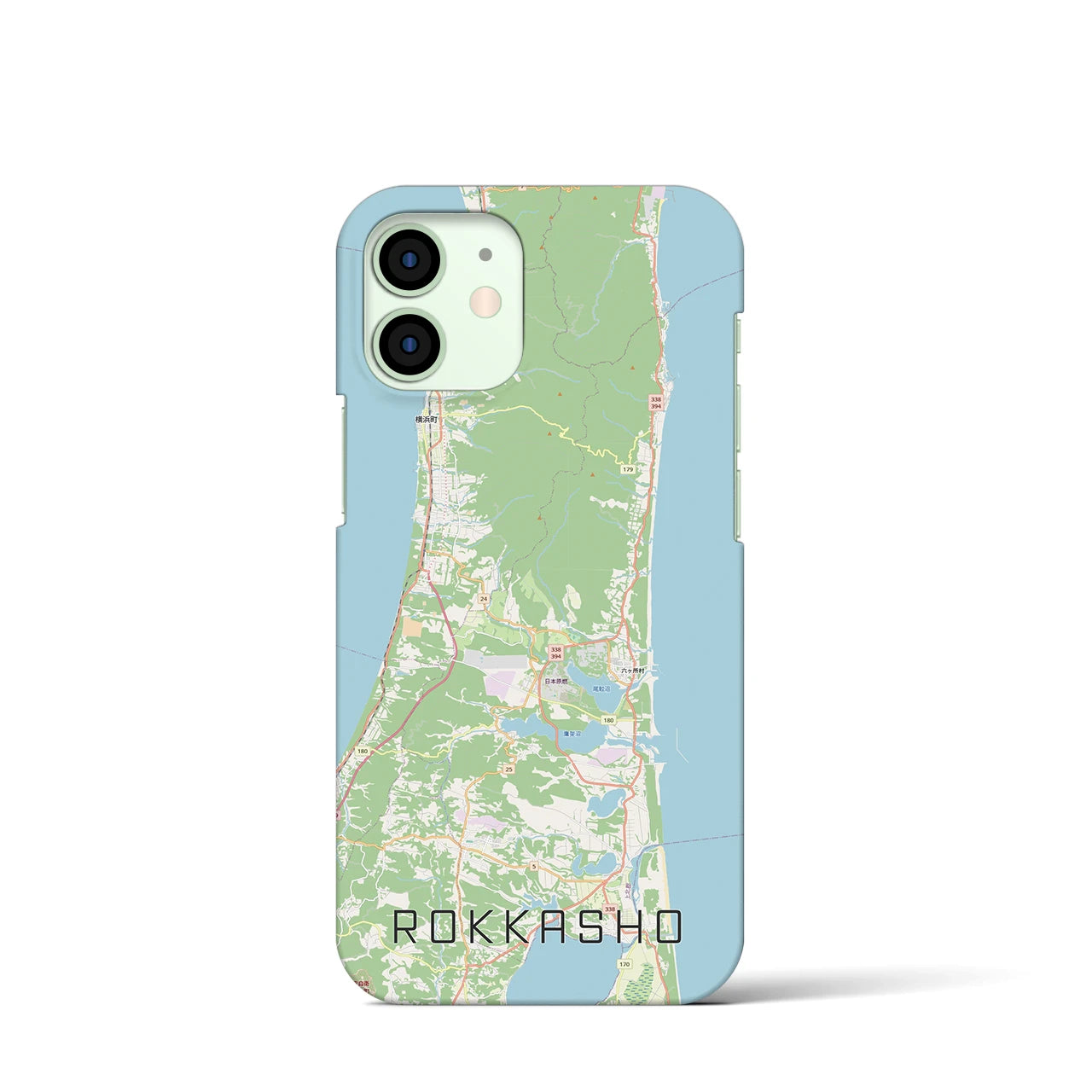 【六ヶ所(青森県)】地図柄iPhoneケース(バックカバータイプ)