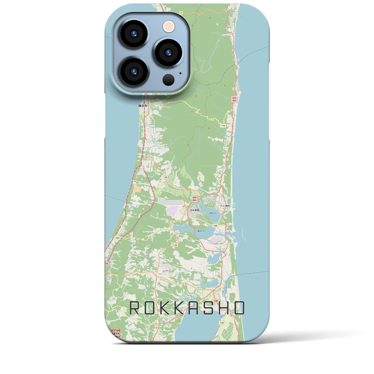 【六ヶ所(青森県)】地図柄iPhoneケース(バックカバータイプ)