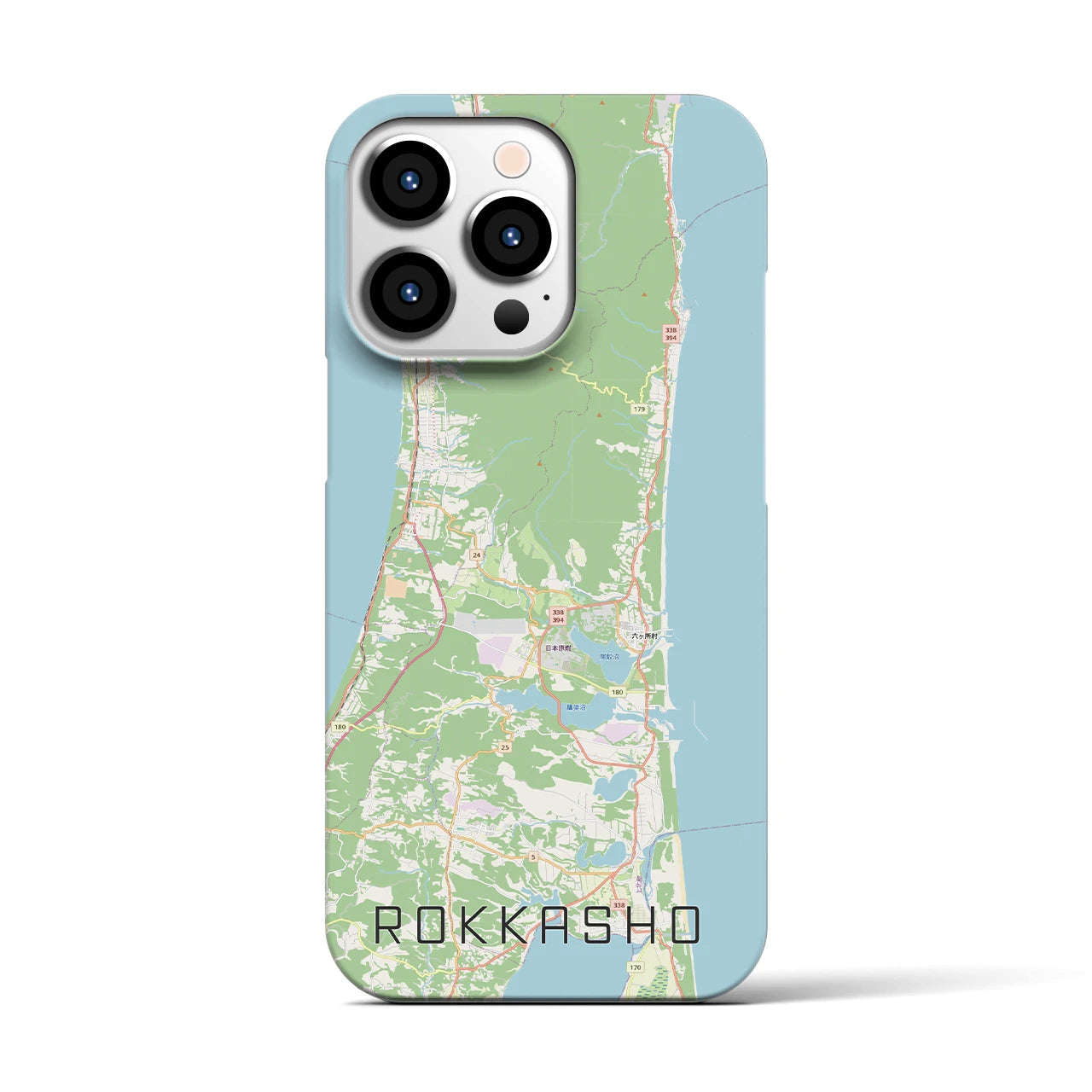 【六ヶ所(青森県)】地図柄iPhoneケース(バックカバータイプ)