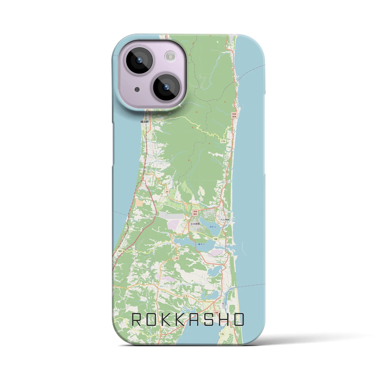 【六ヶ所(青森県)】地図柄iPhoneケース(バックカバータイプ)