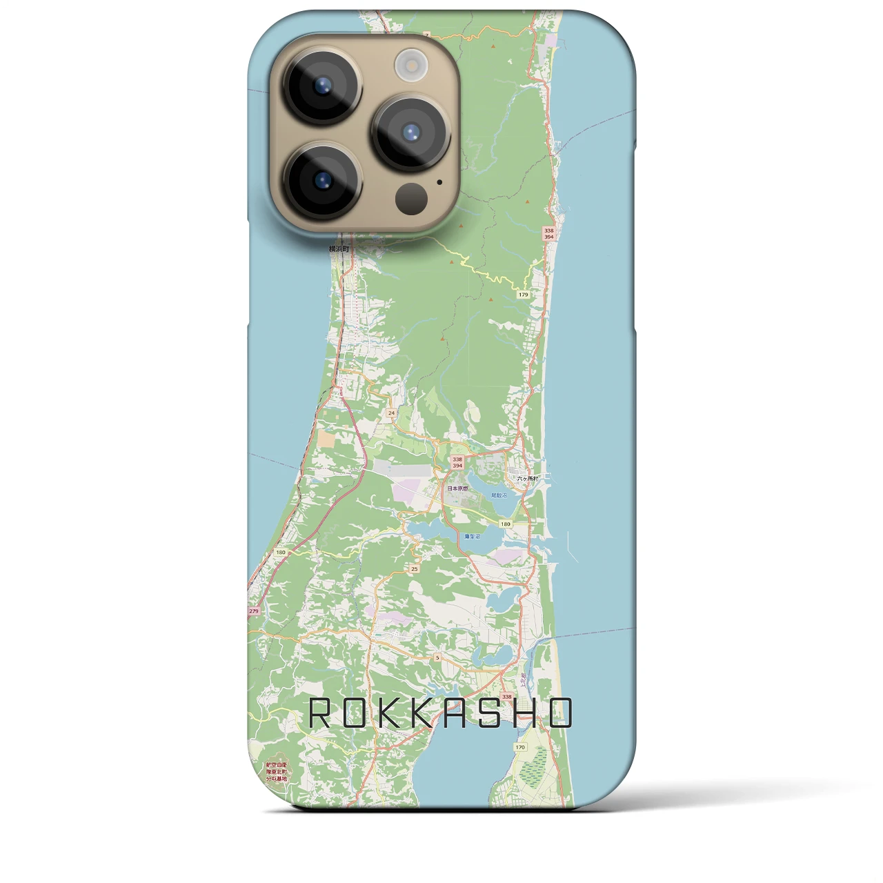 【六ヶ所(青森県)】地図柄iPhoneケース(バックカバータイプ)