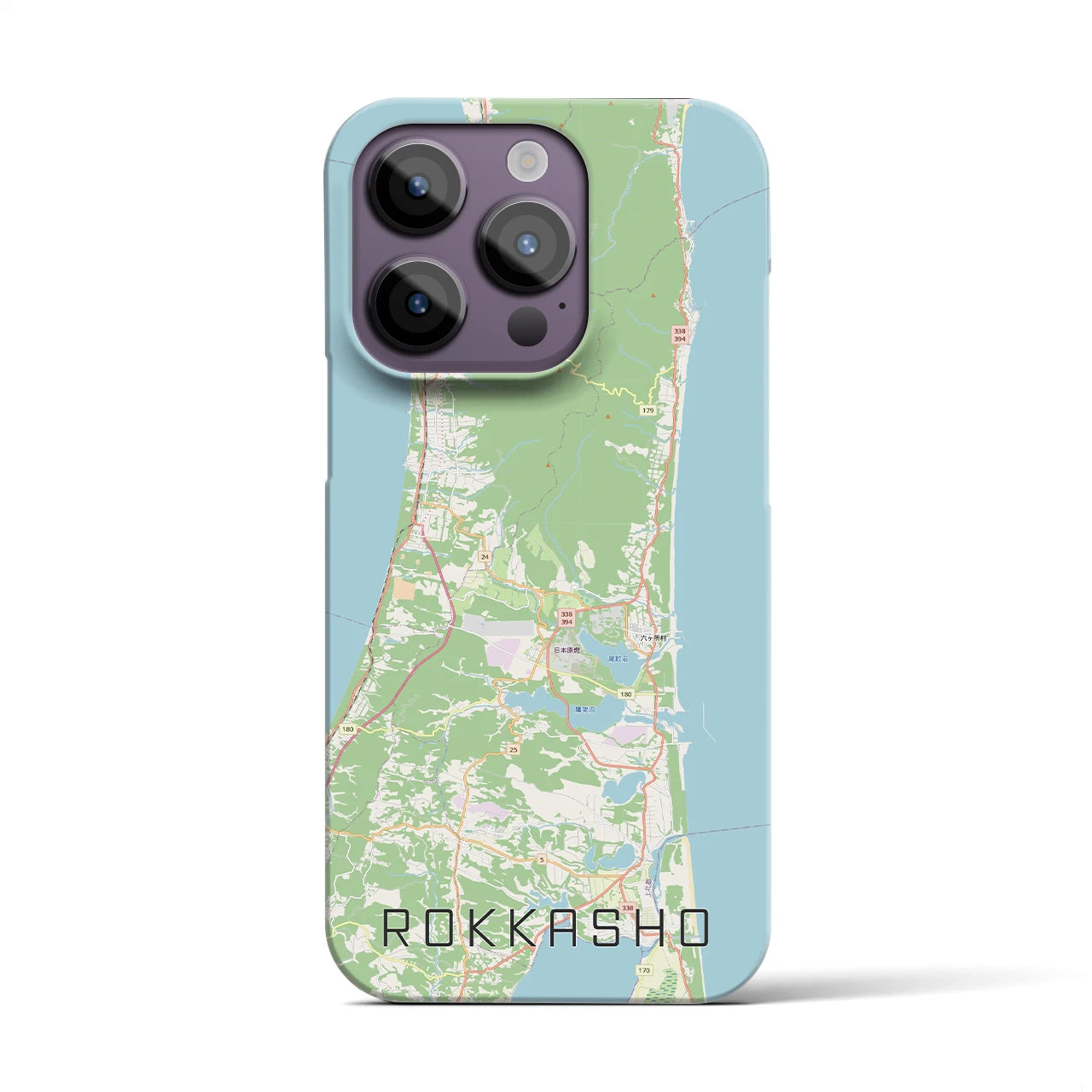 【六ヶ所(青森県)】地図柄iPhoneケース(バックカバータイプ)