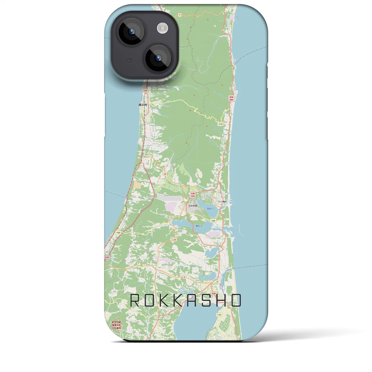 【六ヶ所(青森県)】地図柄iPhoneケース(バックカバータイプ)