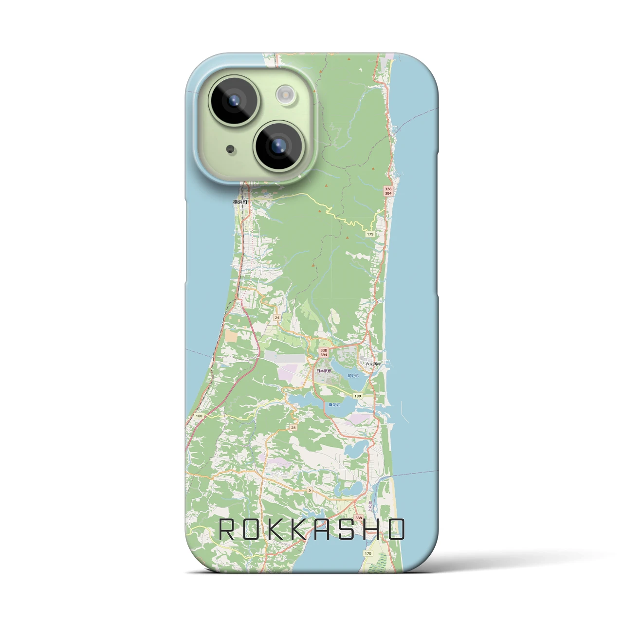 【六ヶ所(青森県)】地図柄iPhoneケース(バックカバータイプ)