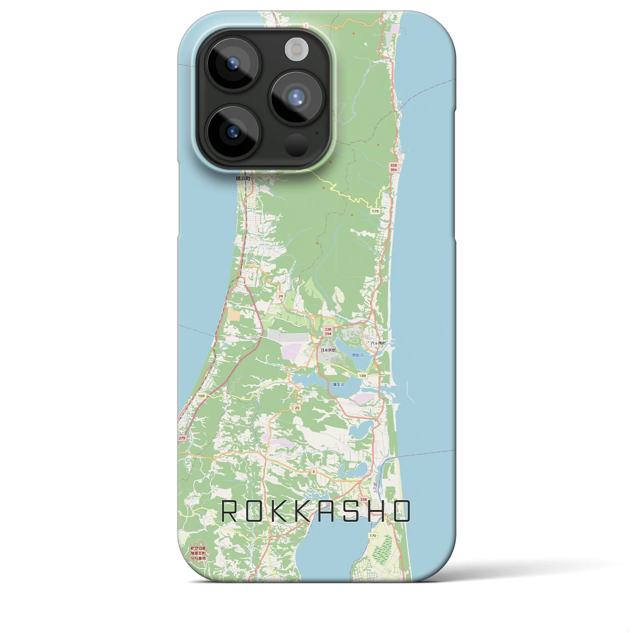【六ヶ所(青森県)】地図柄iPhoneケース(バックカバータイプ)