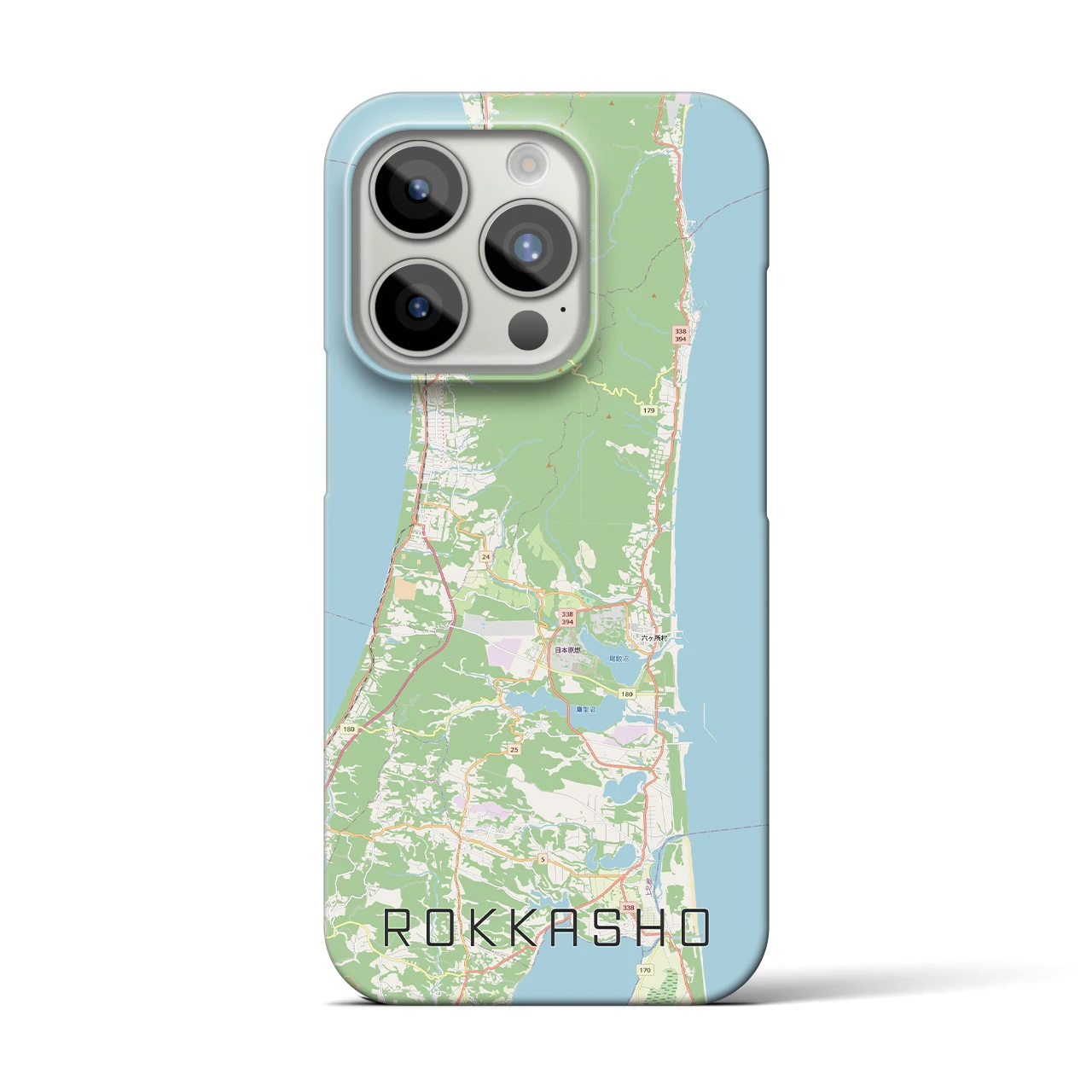 【六ヶ所(青森県)】地図柄iPhoneケース(バックカバータイプ)