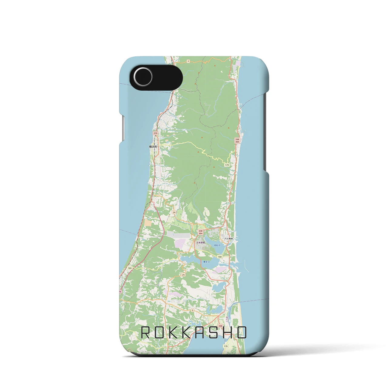 【六ヶ所(青森県)】地図柄iPhoneケース(バックカバータイプ)