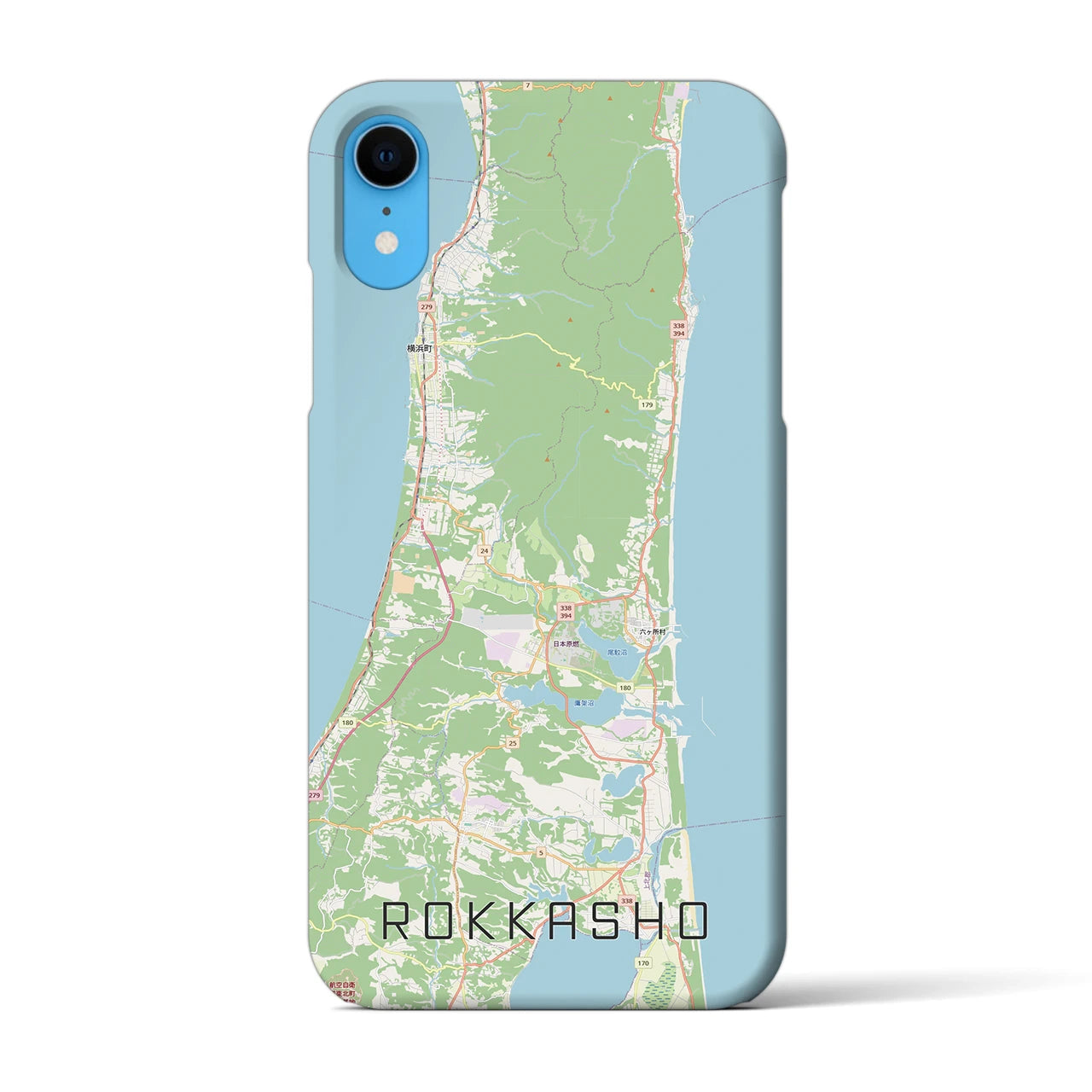 【六ヶ所(青森県)】地図柄iPhoneケース(バックカバータイプ)