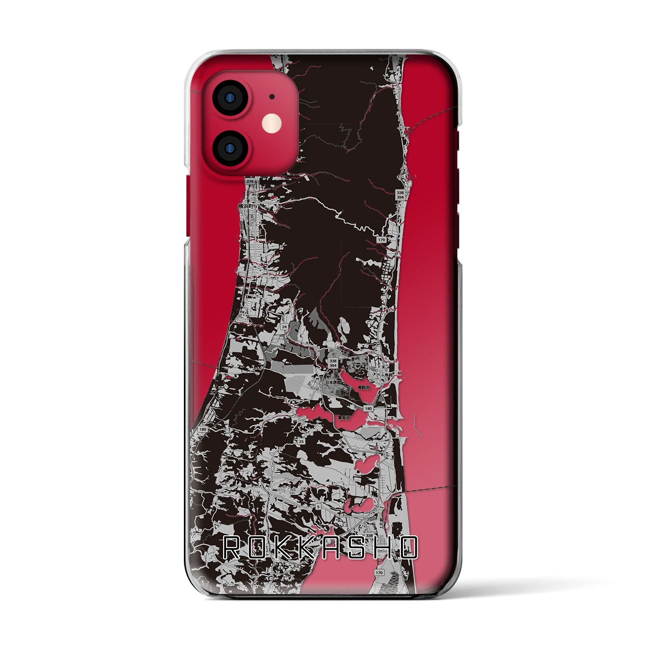 【六ヶ所(青森県)】地図柄iPhoneケース(クリアタイプ)