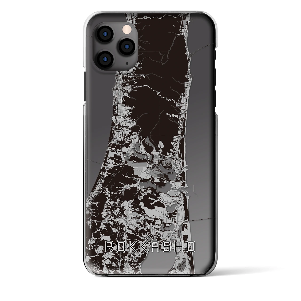 【六ヶ所(青森県)】地図柄iPhoneケース(クリアタイプ)