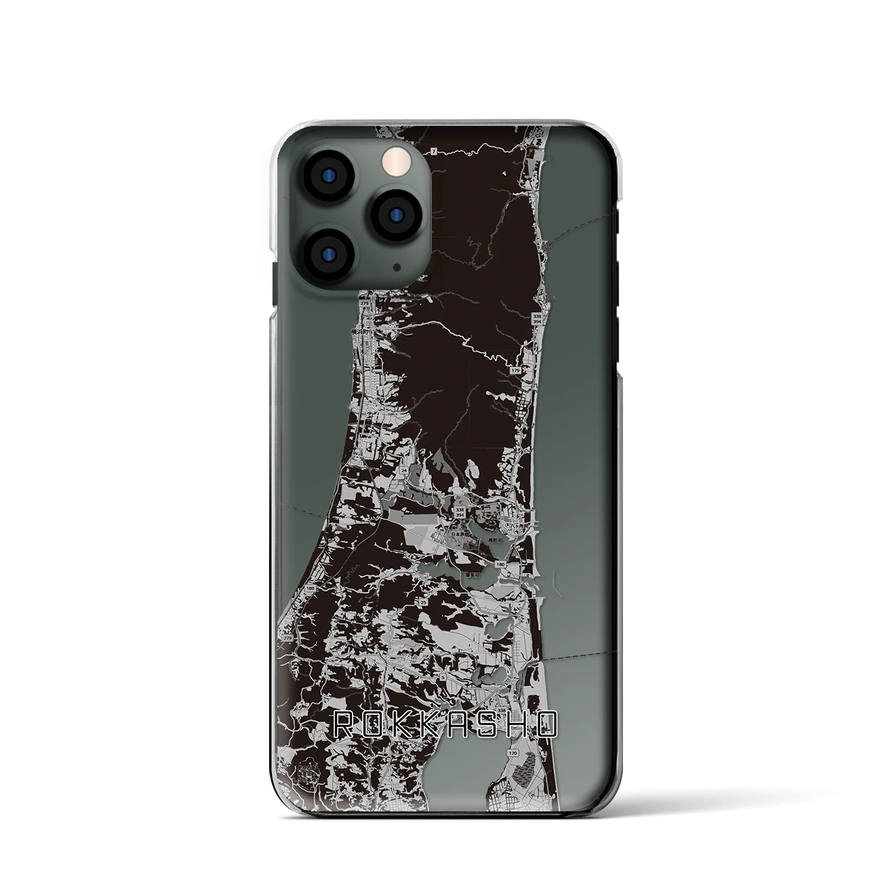 【六ヶ所(青森県)】地図柄iPhoneケース(クリアタイプ)