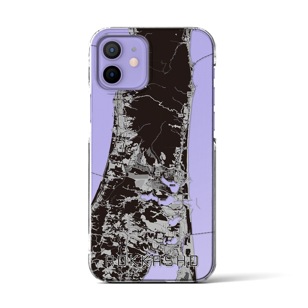 【六ヶ所(青森県)】地図柄iPhoneケース(クリアタイプ)