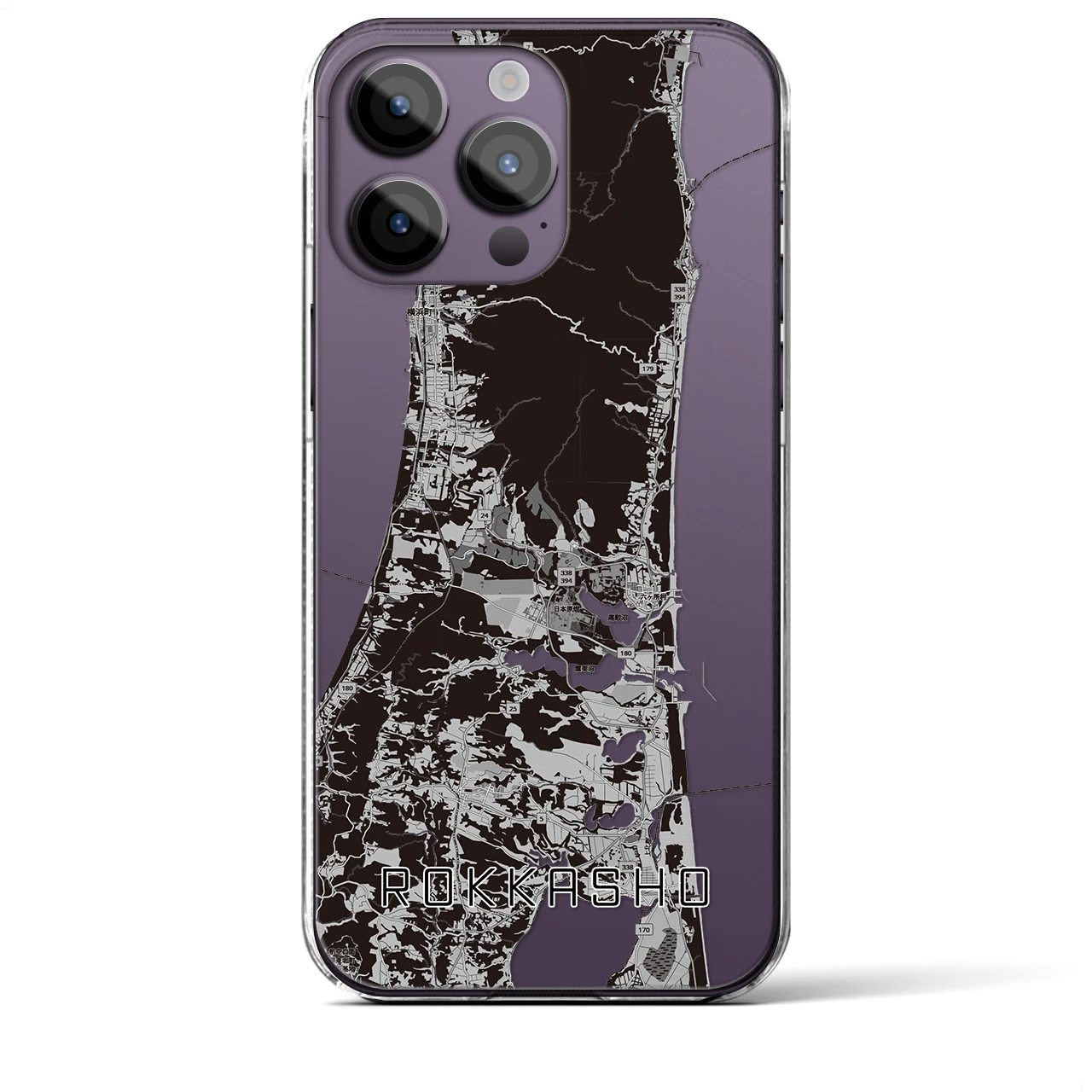 【六ヶ所(青森県)】地図柄iPhoneケース(クリアタイプ)