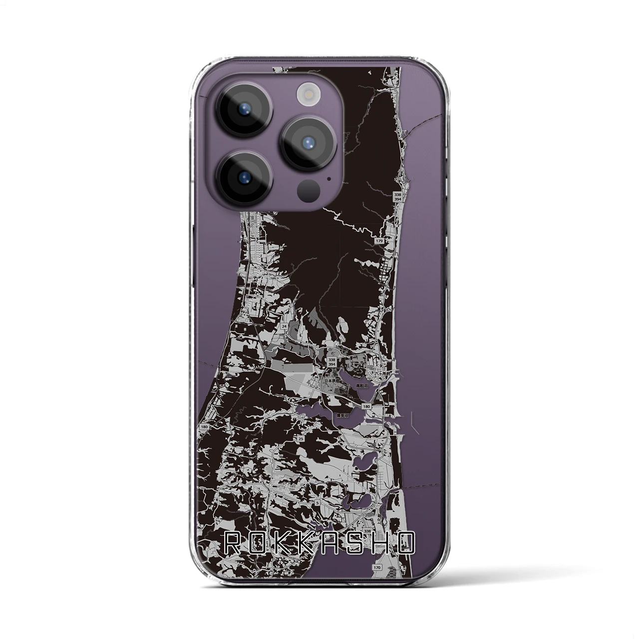 【六ヶ所(青森県)】地図柄iPhoneケース(クリアタイプ)