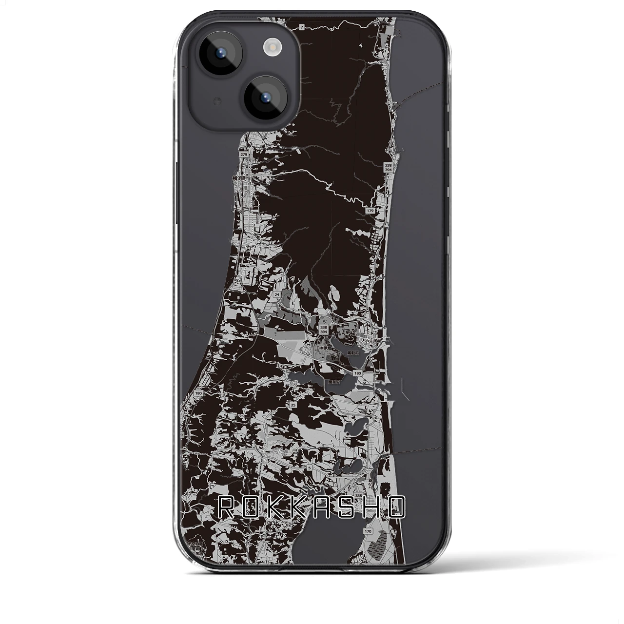 【六ヶ所(青森県)】地図柄iPhoneケース(クリアタイプ)