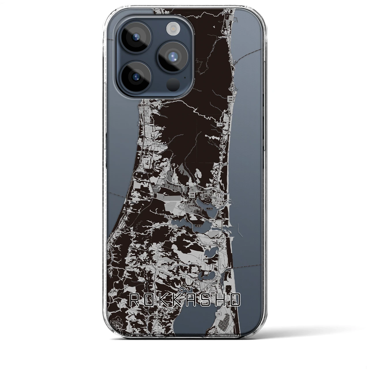 【六ヶ所(青森県)】地図柄iPhoneケース(クリアタイプ)