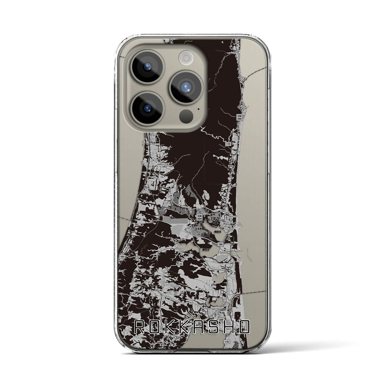 【六ヶ所(青森県)】地図柄iPhoneケース(クリアタイプ)