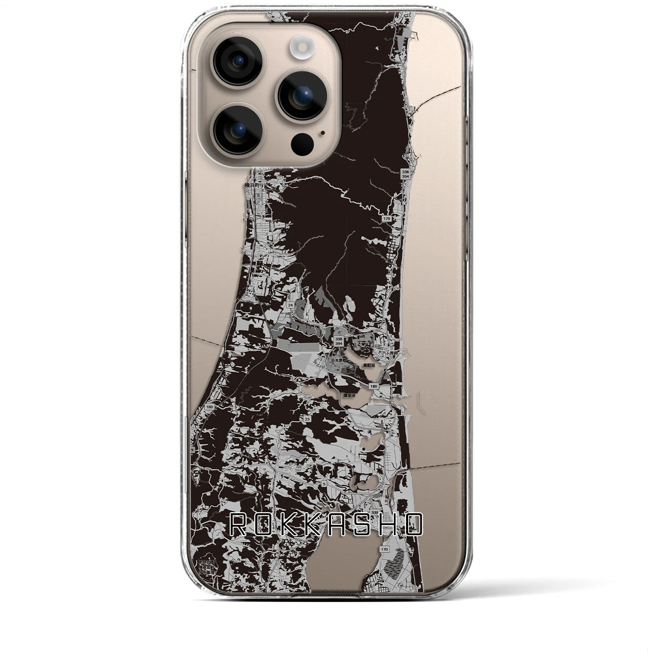 【六ヶ所(青森県)】地図柄iPhoneケース(クリアタイプ)