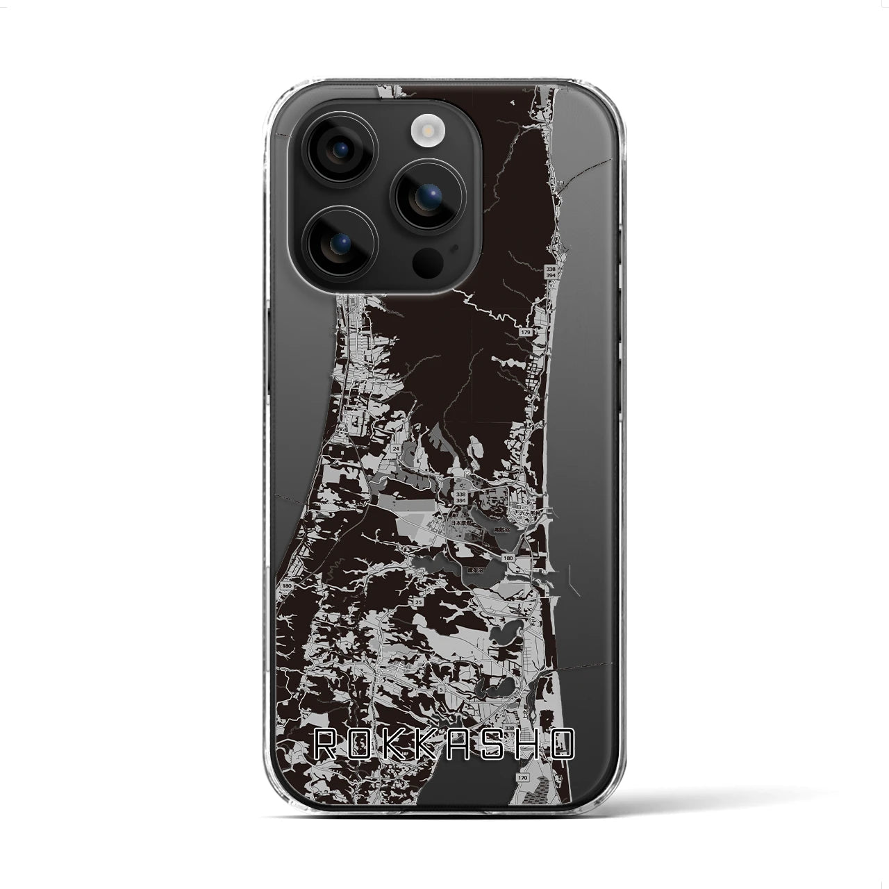 【六ヶ所(青森県)】地図柄iPhoneケース(クリアタイプ)