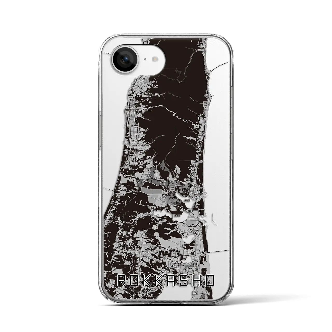 【六ヶ所(青森県)】地図柄iPhoneケース(クリアタイプ)