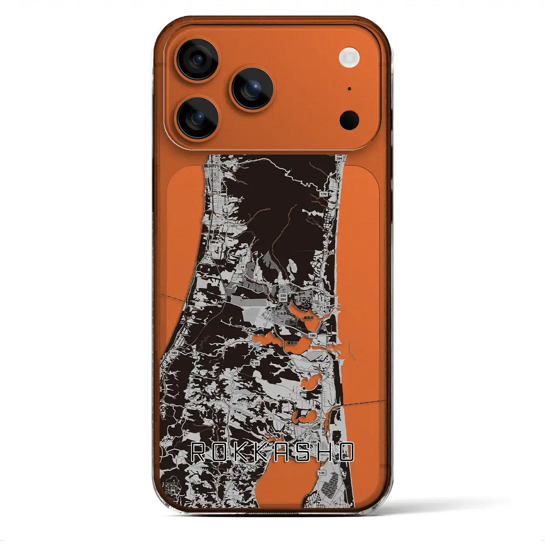 【六ヶ所(青森県)】地図柄iPhoneケース(クリアタイプ)