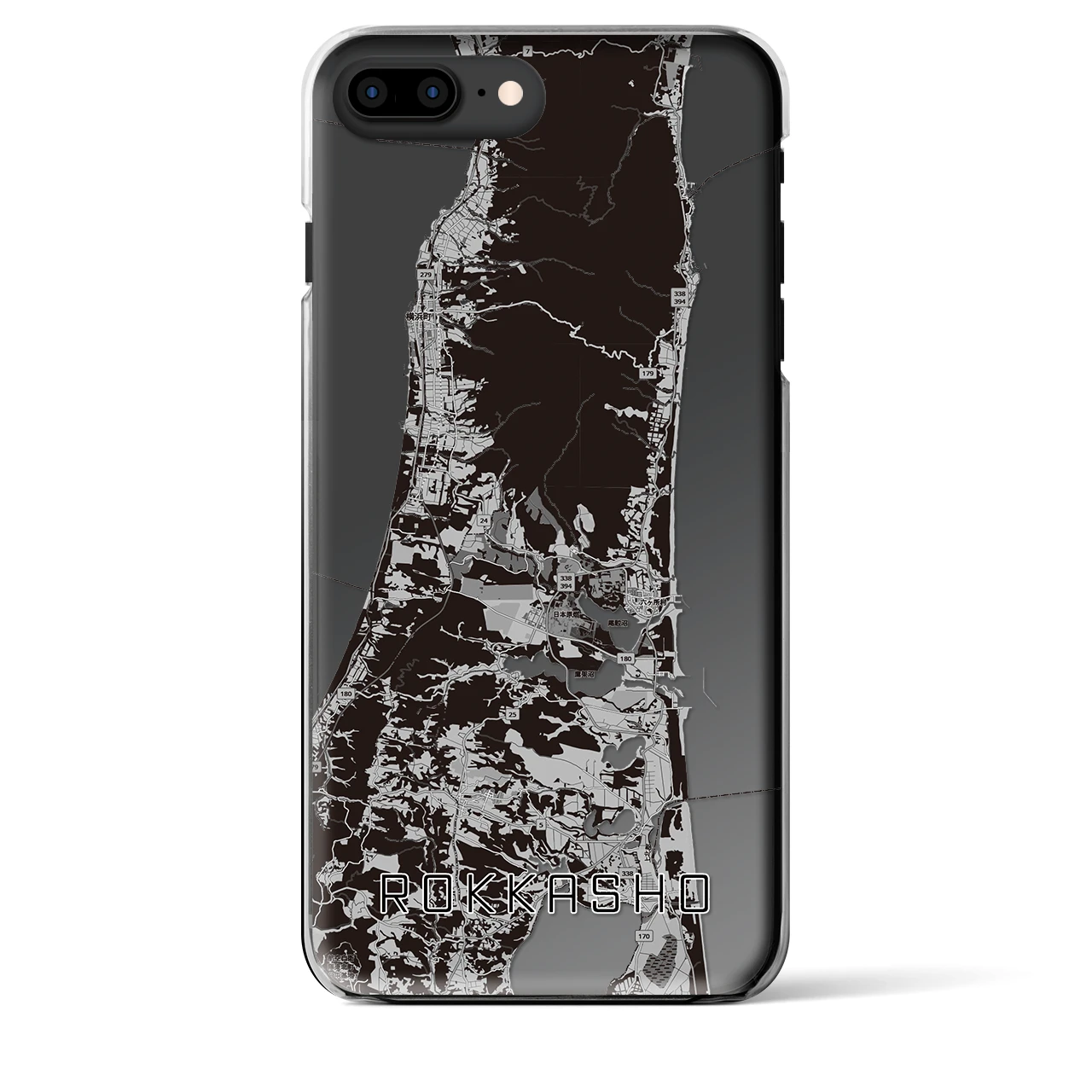 【六ヶ所(青森県)】地図柄iPhoneケース(クリアタイプ)