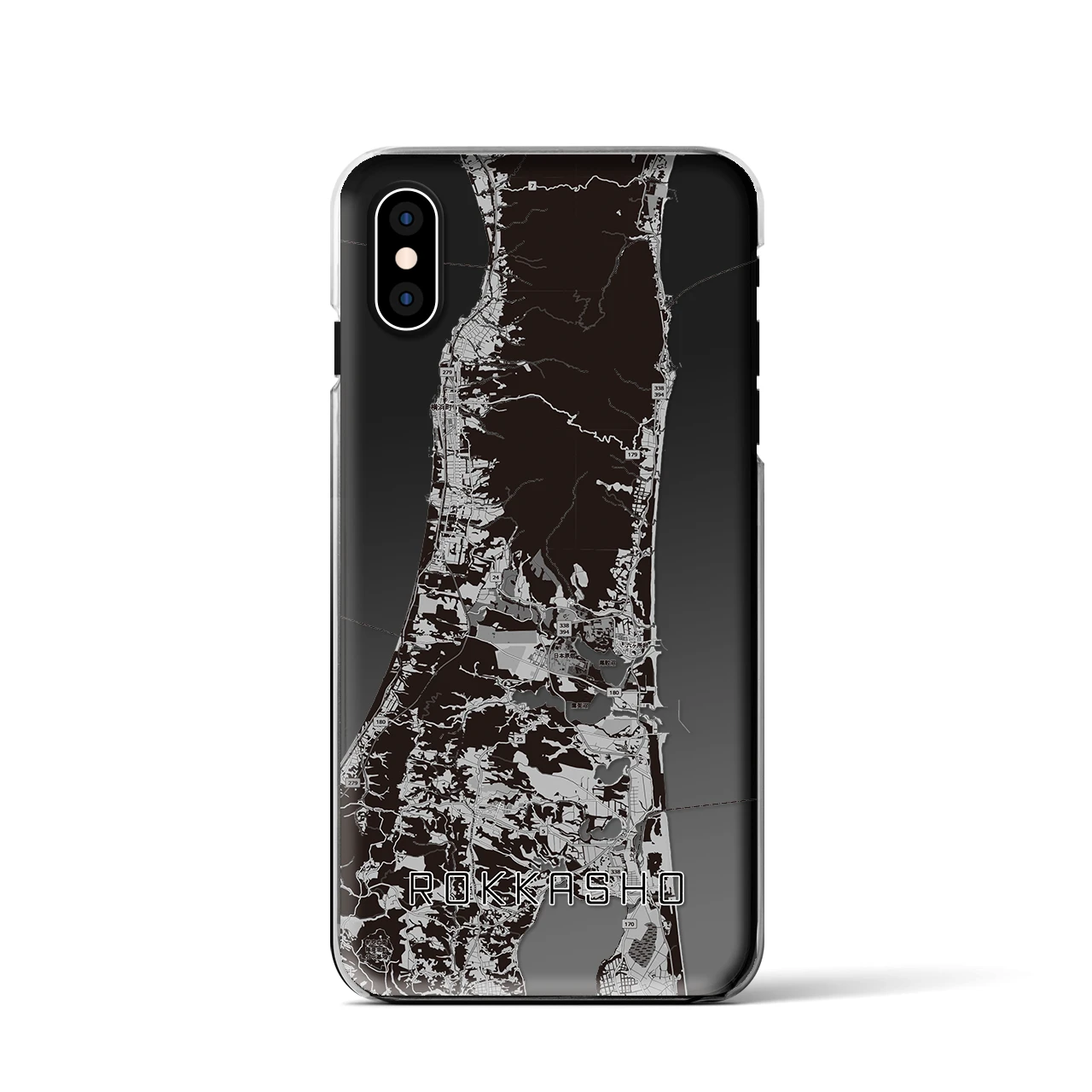 【六ヶ所(青森県)】地図柄iPhoneケース(クリアタイプ)