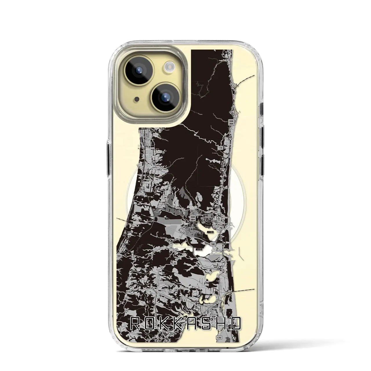 【六ヶ所(青森県)】地図柄iPhoneケース(MagSafeタイプ)
