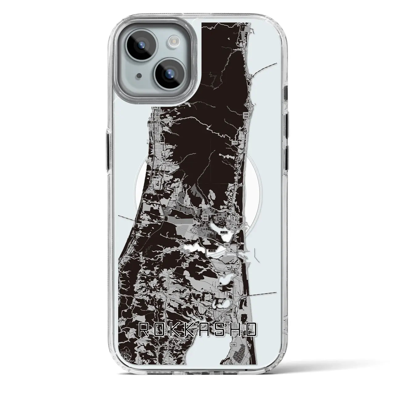 【六ヶ所(青森県)】地図柄iPhoneケース(MagSafeタイプ)