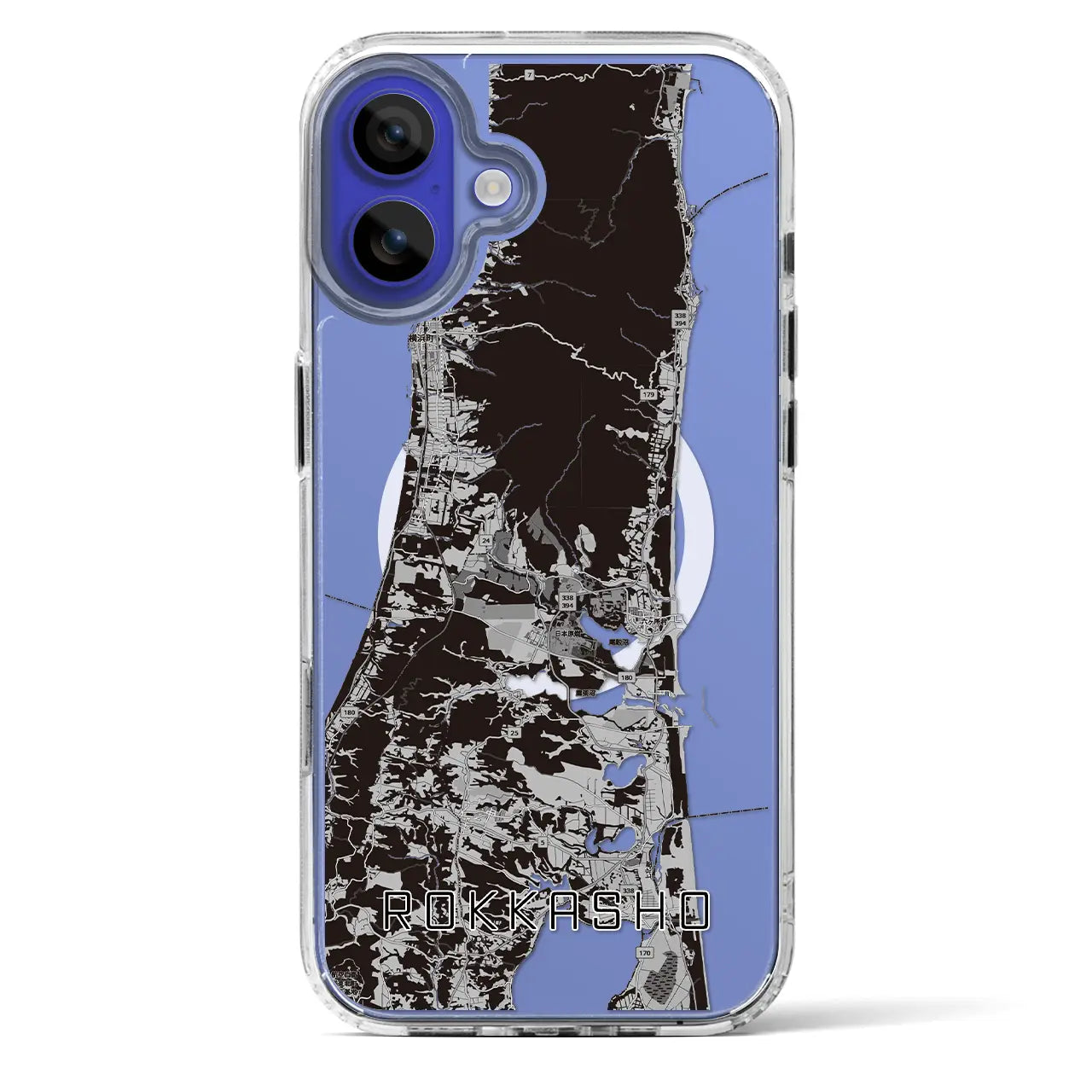 【六ヶ所(青森県)】地図柄iPhoneケース(MagSafeタイプ)