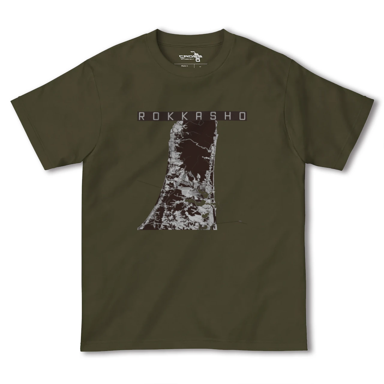 【六ヶ所(青森県)】地図柄ヘビーウェイトTシャツ