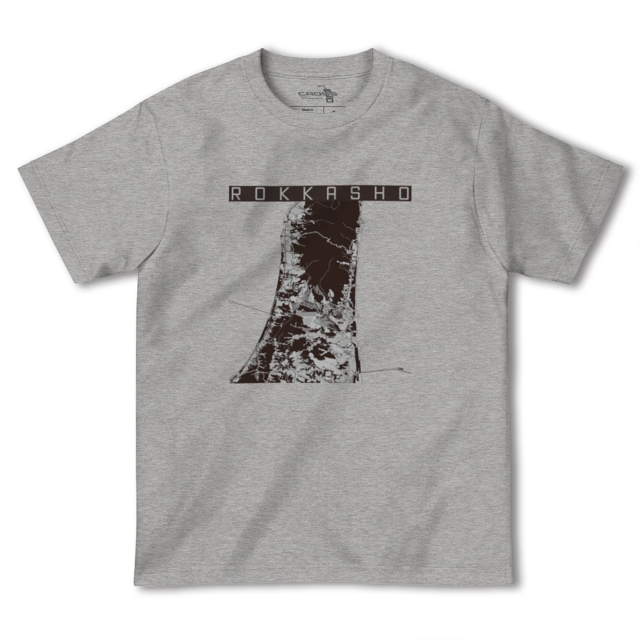 【六ヶ所(青森県)】地図柄ヘビーウェイトTシャツ