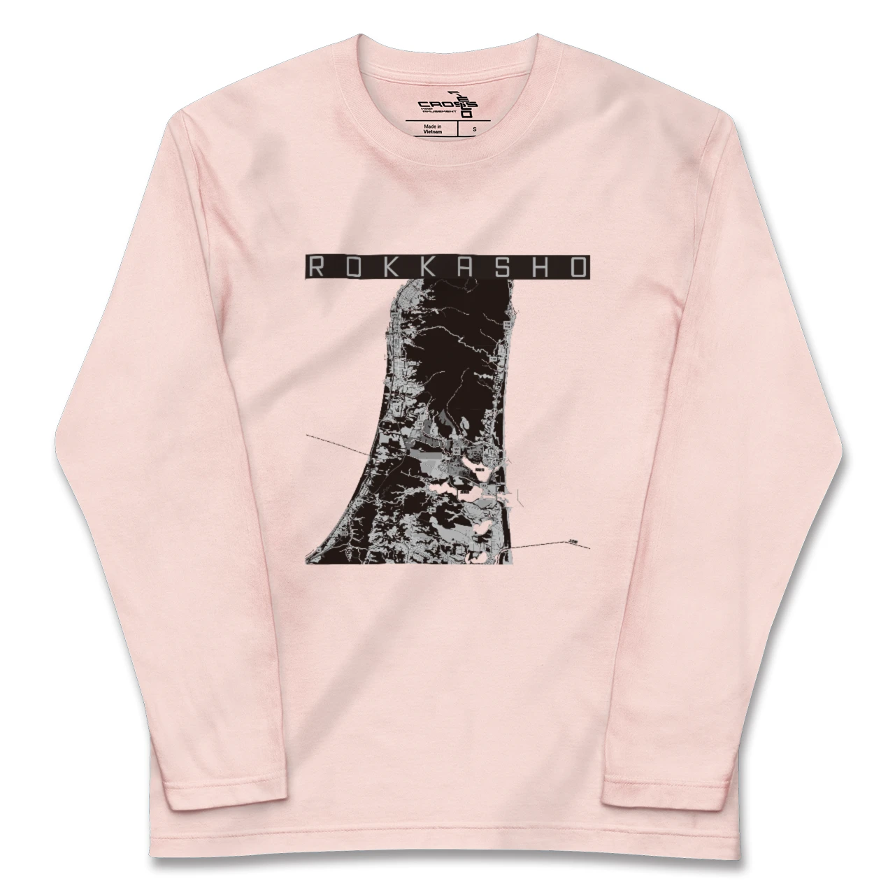 【六ヶ所(青森県)】地図柄ロングスリーブTシャツ