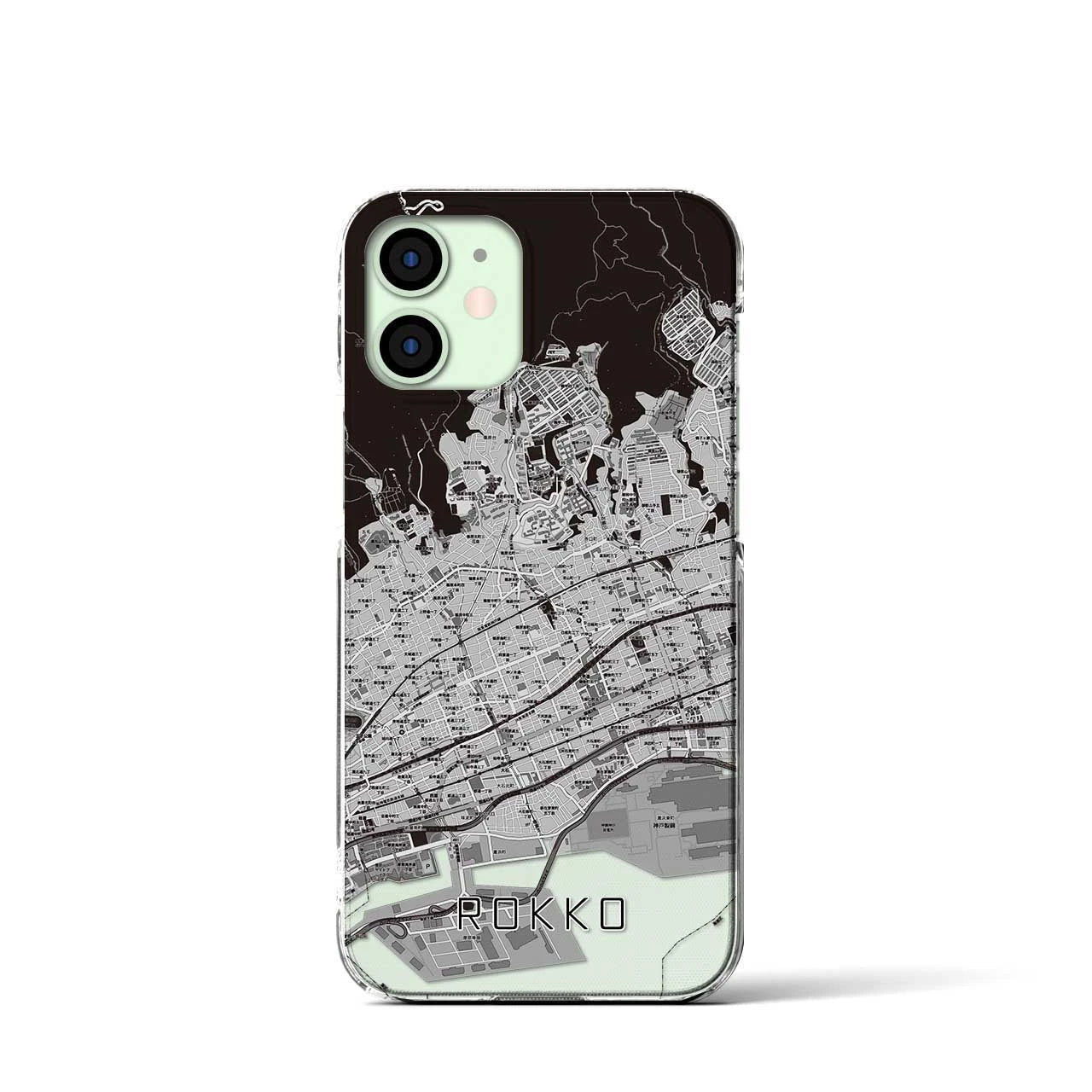 【六甲(兵庫県)】地図柄iPhoneケース(クリアタイプ)